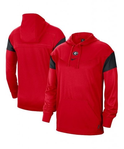 Men's Red Georgia Bulldogs Sideline Jersey Pullover Hoodie $38.25 Sweatshirt