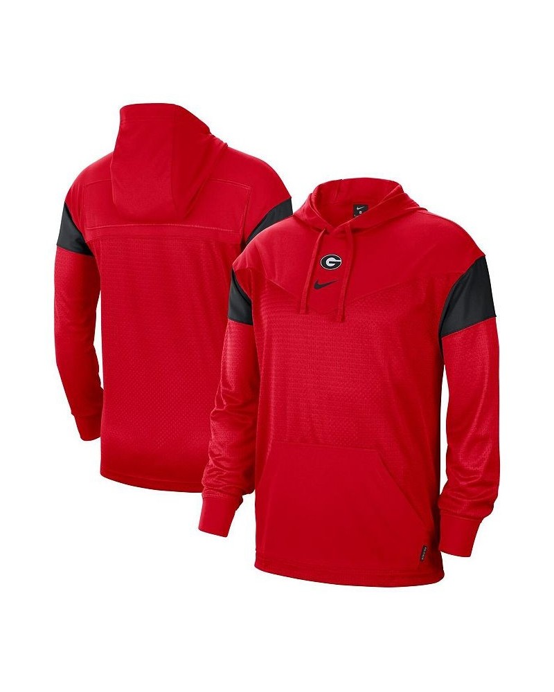 Men's Red Georgia Bulldogs Sideline Jersey Pullover Hoodie $38.25 Sweatshirt