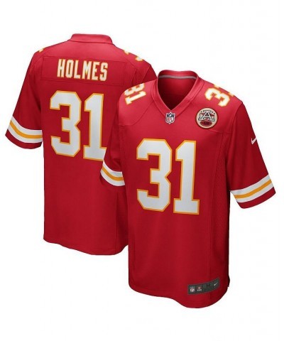 Men's Priest Holmes Red Kansas City Chiefs Game Retired Player Jersey $53.20 Jersey