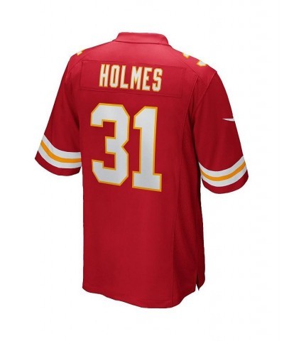 Men's Priest Holmes Red Kansas City Chiefs Game Retired Player Jersey $53.20 Jersey