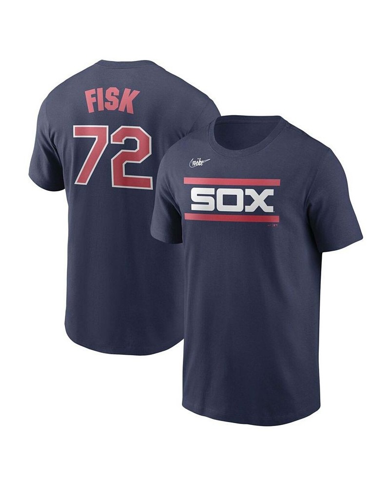 Men's Carlton Fisk Navy Chicago White Sox Cooperstown Collection Name and Number T-shirt $29.49 T-Shirts