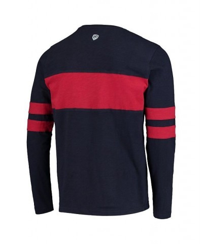 Men's Navy Houston Texans Game On Sueded Slub Long Sleeve T-shirt $26.40 T-Shirts