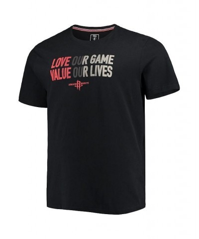 Men's Black Houston Rockets Social Justice Team T-shirt $19.07 T-Shirts