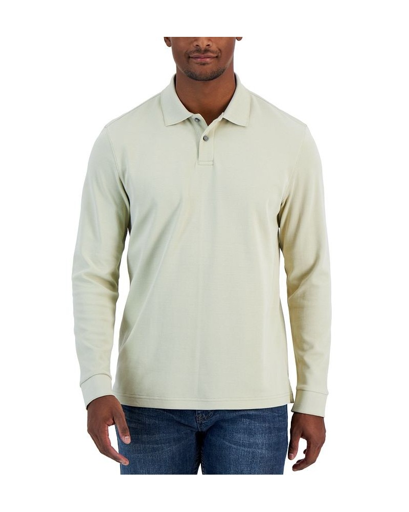 Men's Classic-Fit Solid Long-Sleeve Polo Shirt PD03 $18.35 Shirts