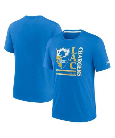 Men's Powder Blue Los Angeles Chargers Wordmark Logo Tri-Blend T-shirt $25.49 T-Shirts