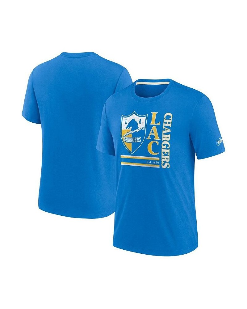 Men's Powder Blue Los Angeles Chargers Wordmark Logo Tri-Blend T-shirt $25.49 T-Shirts