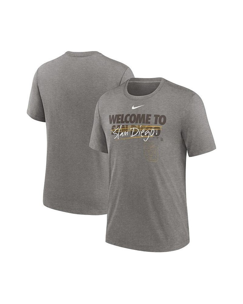 Men's Heather Charcoal San Diego Padres Home Spin Tri-Blend T-shirt $20.50 T-Shirts