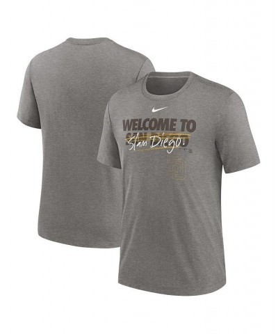 Men's Heather Charcoal San Diego Padres Home Spin Tri-Blend T-shirt $20.50 T-Shirts