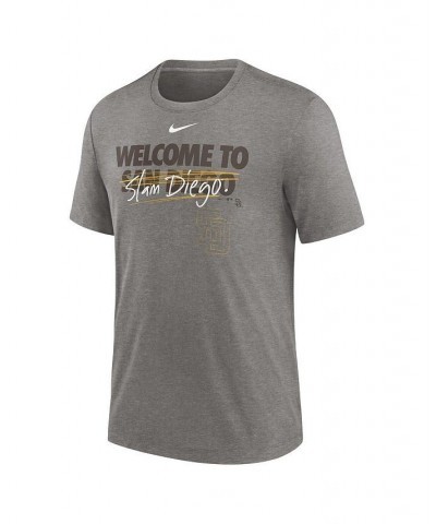 Men's Heather Charcoal San Diego Padres Home Spin Tri-Blend T-shirt $20.50 T-Shirts