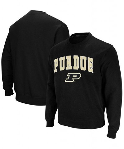 Men's Black Purdue Boilermakers Arch Logo Crew Neck Sweatshirt $26.40 Sweatshirt