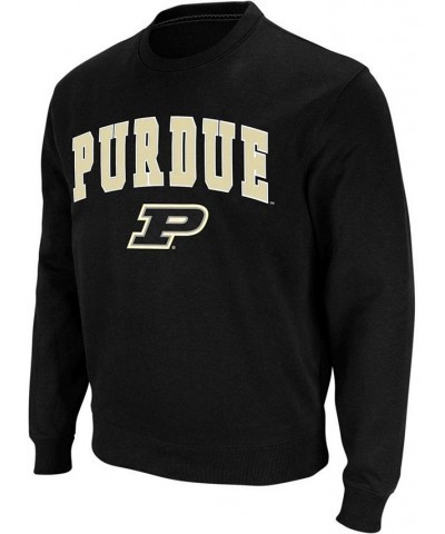 Men's Black Purdue Boilermakers Arch Logo Crew Neck Sweatshirt $26.40 Sweatshirt