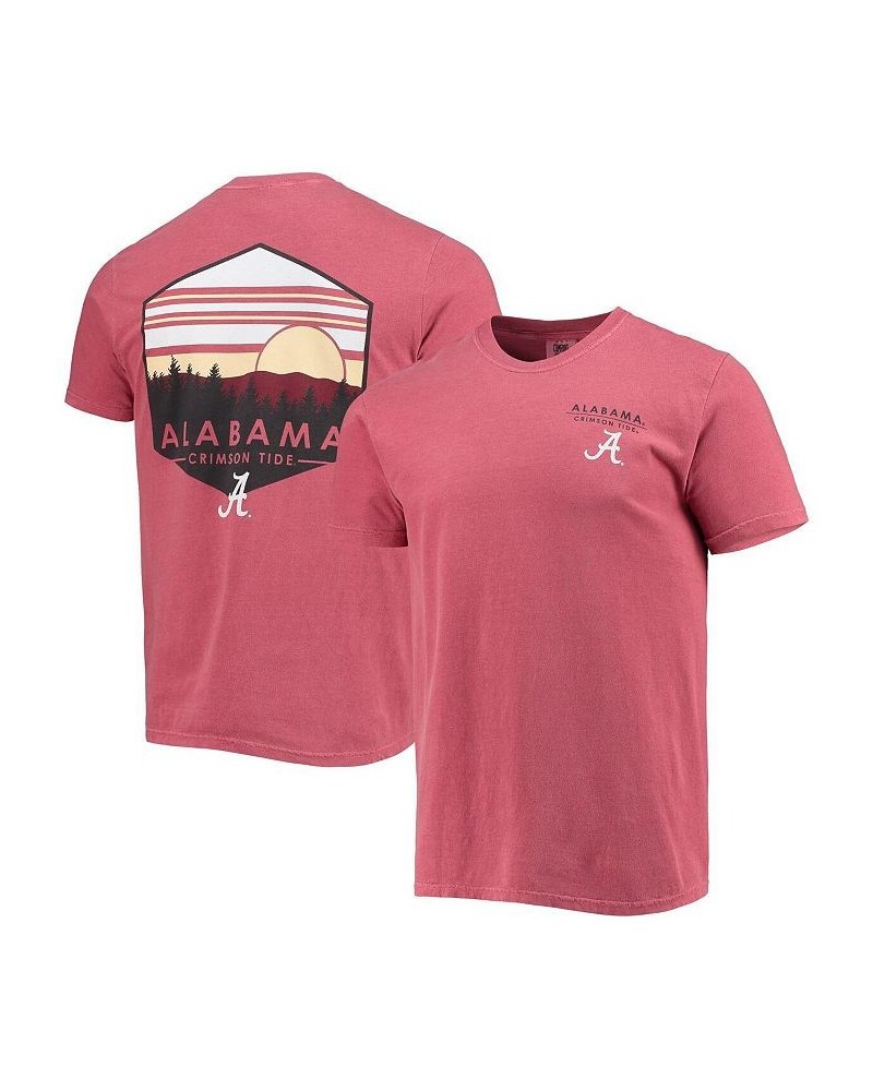 Men's Crimson Alabama Crimson Tide Landscape Shield Comfort Colors T-shirt $23.51 T-Shirts