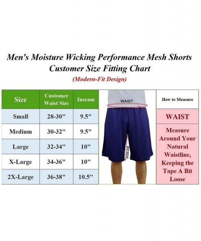 Men's Moisture Wicking Performance Mesh Shorts, Pack of 3 PD05 $43.87 Shorts