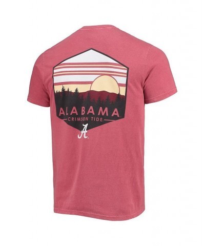 Men's Crimson Alabama Crimson Tide Landscape Shield Comfort Colors T-shirt $23.51 T-Shirts