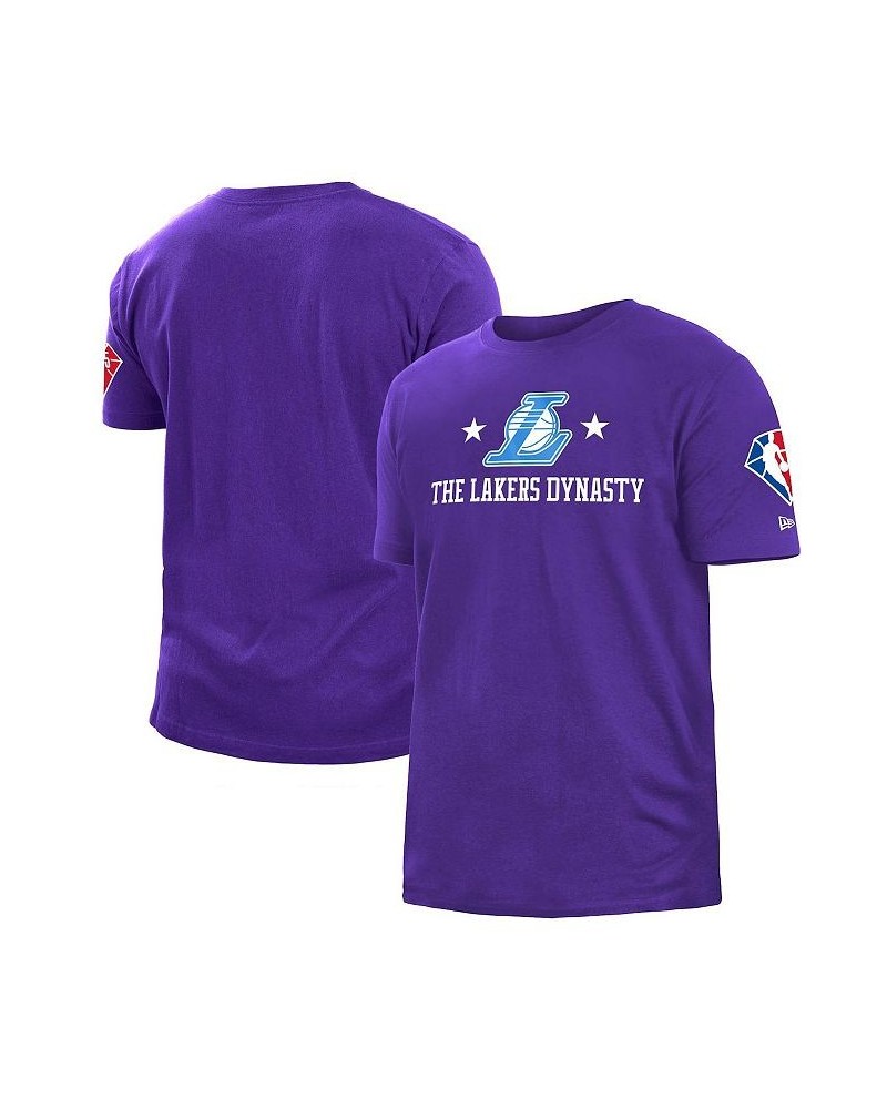 Men's Purple Los Angeles Lakers 2021/22 City Edition Brushed Jersey T-shirt $20.15 T-Shirts