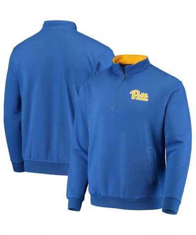 Men's Royal Pitt Panthers Tortugas Logo Quarter-Zip Jacket $32.99 Sweatshirt