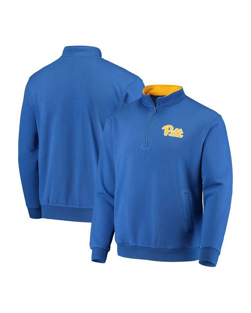 Men's Royal Pitt Panthers Tortugas Logo Quarter-Zip Jacket $32.99 Sweatshirt