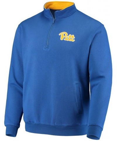 Men's Royal Pitt Panthers Tortugas Logo Quarter-Zip Jacket $32.99 Sweatshirt