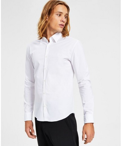 Hugo Boss Men's Slim-Fit Tonal Embroidered Logo Button-Down Shirt White $34.56 Shirts