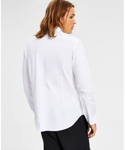 Hugo Boss Men's Slim-Fit Tonal Embroidered Logo Button-Down Shirt White $34.56 Shirts