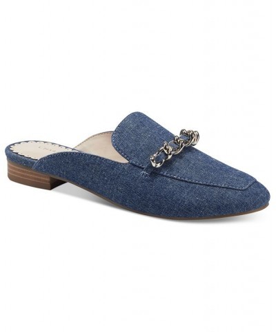 Kari Mules Flats Blue $29.19 Shoes