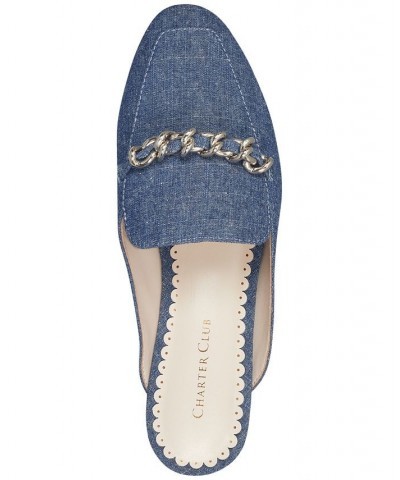 Kari Mules Flats Blue $29.19 Shoes