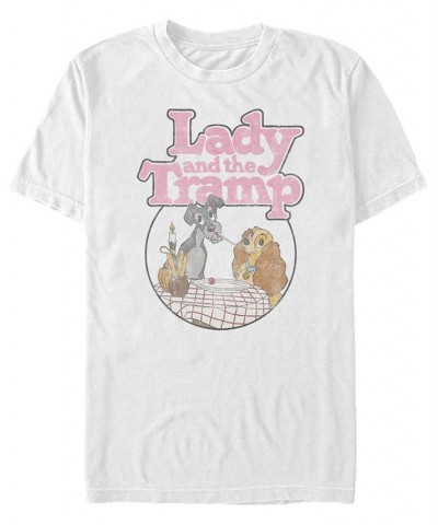 Men's Lady And The Tramp Short Sleeve T-Shirt White $19.59 T-Shirts