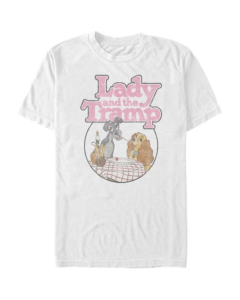 Men's Lady And The Tramp Short Sleeve T-Shirt White $19.59 T-Shirts