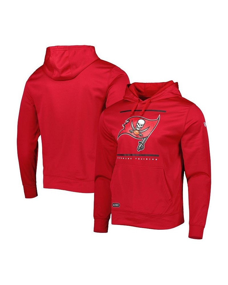 Men's Red Tampa Bay Buccaneers Combine Authentic Split Defense Pullover Hoodie $31.00 Sweatshirt