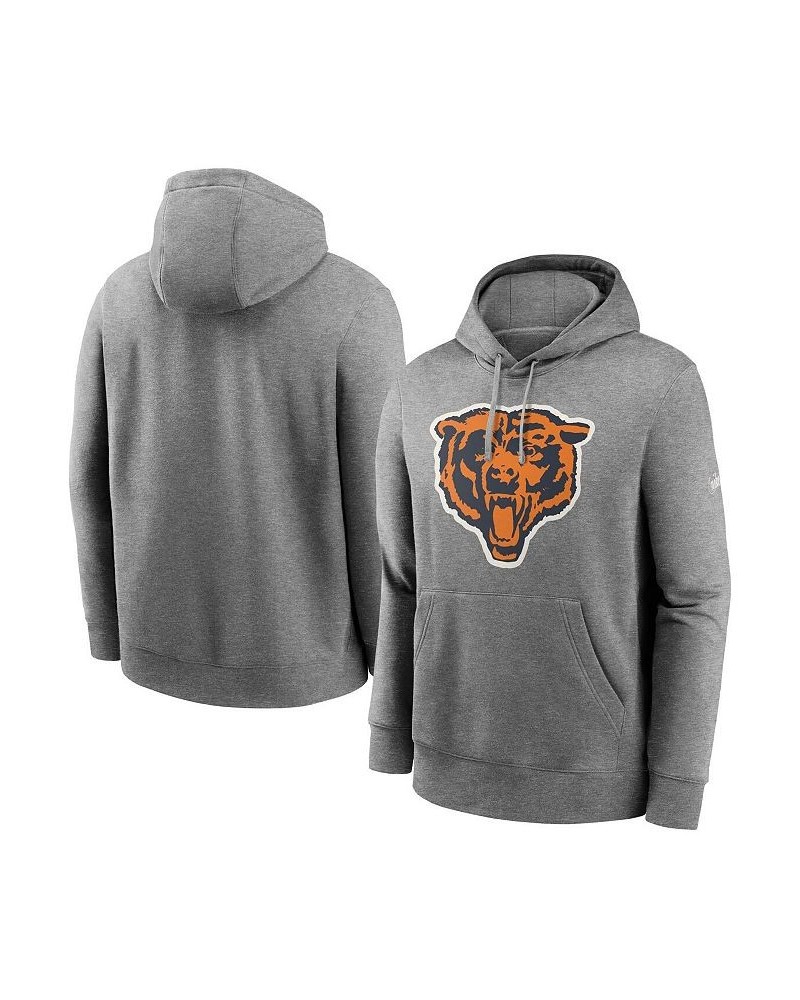 Men's Heathered Gray Chicago Bears Rewind Club Fleece Pullover Hoodie $38.25 Sweatshirt