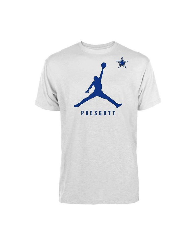 Men's Brand Dak Prescott White Dallas Cowboys Graphic T-shirt $18.45 T-Shirts