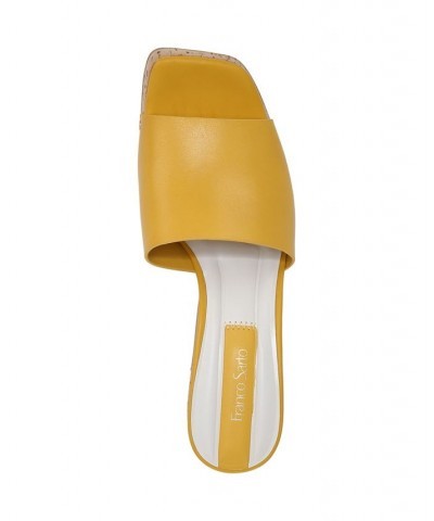 Damara Slide Sandals Yellow $55.10 Shoes