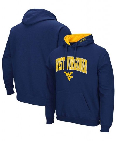 Men's Navy West Virginia Mountaineers Arch Logo 3.0 Pullover Hoodie $27.00 Sweatshirt