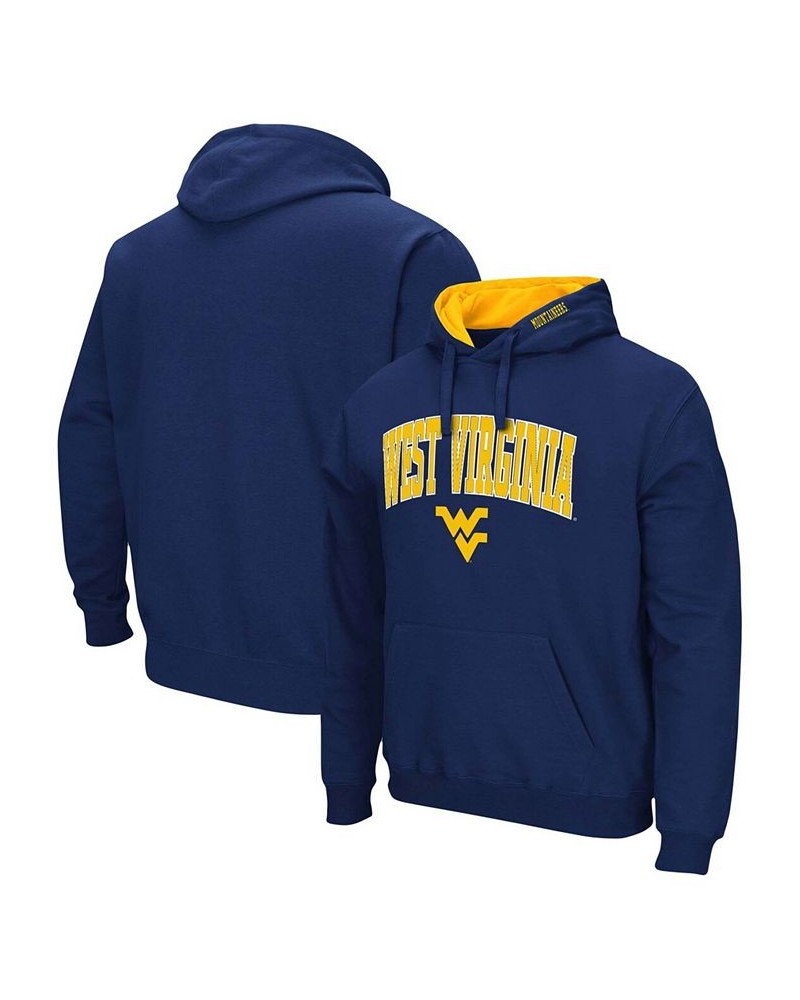 Men's Navy West Virginia Mountaineers Arch Logo 3.0 Pullover Hoodie $27.00 Sweatshirt