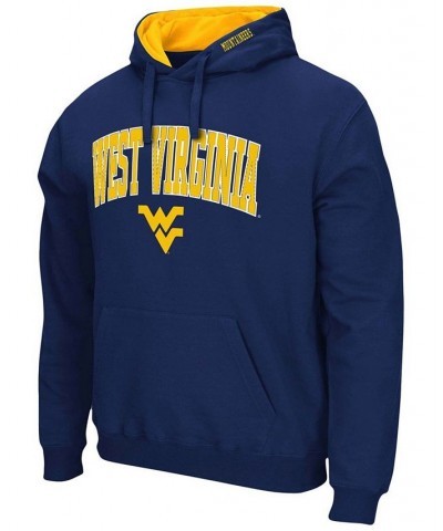 Men's Navy West Virginia Mountaineers Arch Logo 3.0 Pullover Hoodie $27.00 Sweatshirt