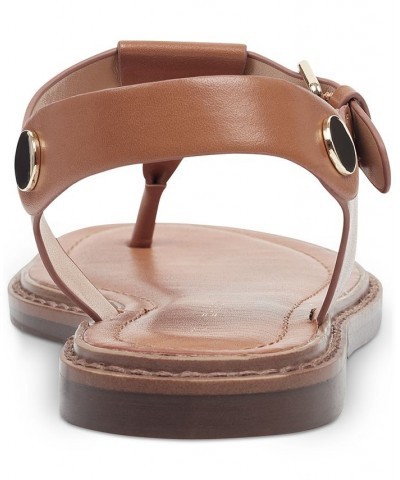 Women's Bennia Thong Sandals Light Brown $34.50 Shoes