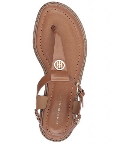 Women's Bennia Thong Sandals Light Brown $34.50 Shoes