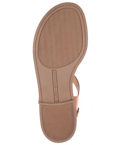 Women's Bennia Thong Sandals Light Brown $34.50 Shoes