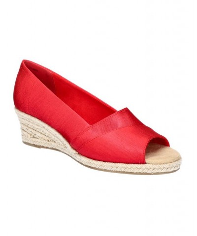 Women's Jasper Super Flex Espadrille Sandals Red $33.00 Shoes