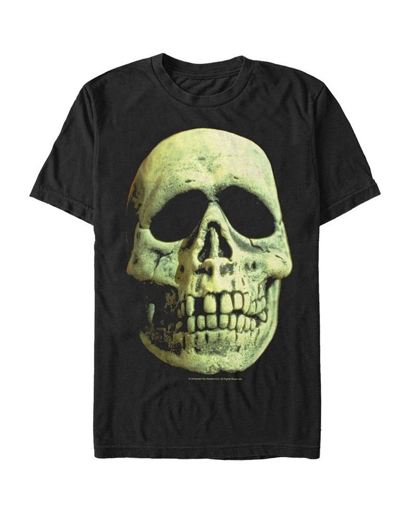 Halloween 3 Men's Skeleton Mask Big Face Costume Short Sleeve T-Shirt Black $14.35 T-Shirts