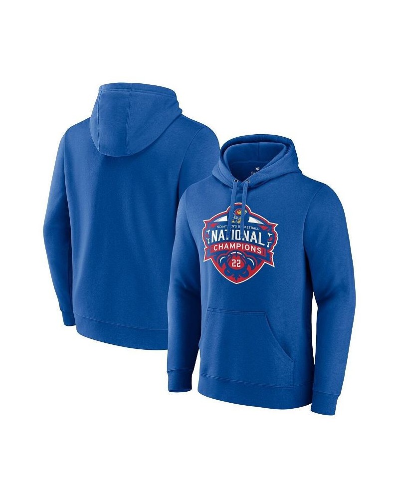 Men's Branded Royal Kansas Jayhawks 2022 NCAA Men's Basketball National Champions Official Logo Pullover Hoodie $30.75 Sweats...