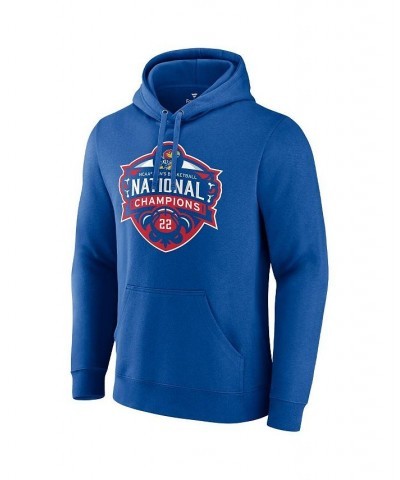 Men's Branded Royal Kansas Jayhawks 2022 NCAA Men's Basketball National Champions Official Logo Pullover Hoodie $30.75 Sweats...