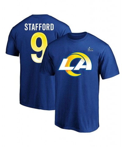 Men's Branded Matthew Stafford Royal Los Angeles Rams Super Bowl LVI Big Tall Name Number T-shirt $17.63 T-Shirts