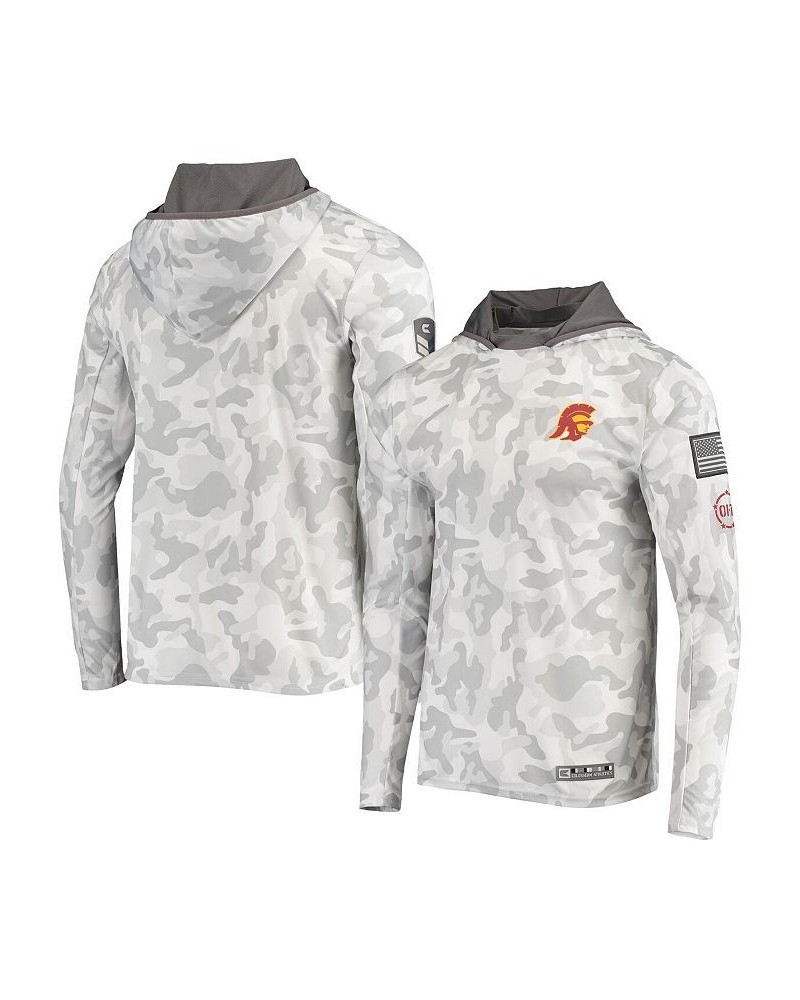 Men's Arctic Camo USC Trojans OHT Military-Inspired Appreciation Long Sleeve Hoodie Top $35.00 T-Shirts