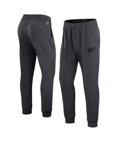 Men's Branded Heather Charcoal Carolina Hurricanes Authentic Pro Road Jogger Sweatpants $40.85 Pants