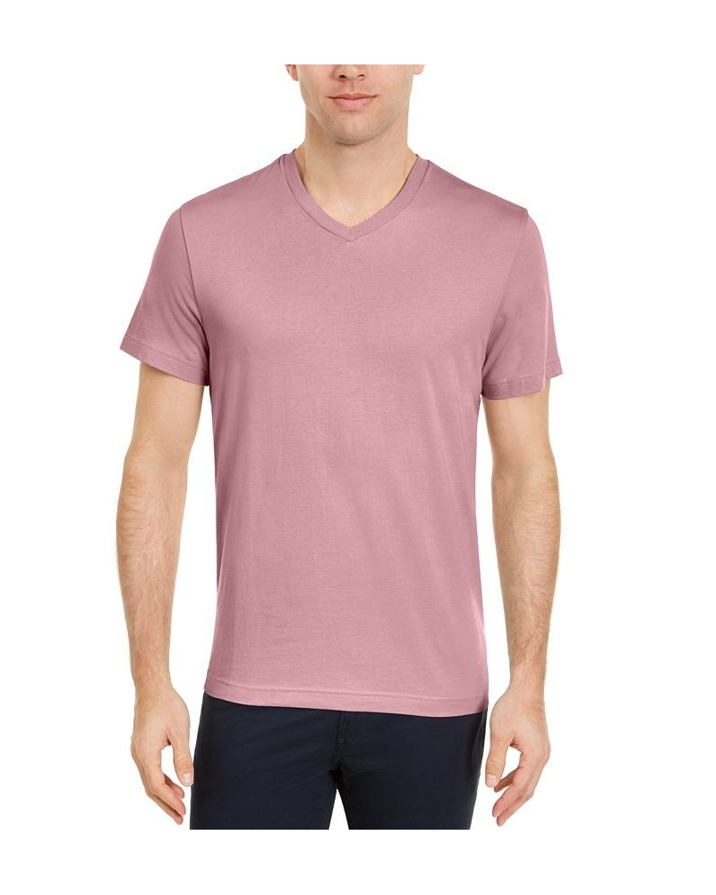 Men's Solid V-Neck T-Shirt PD04 $9.34 T-Shirts