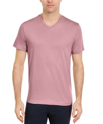 Men's Solid V-Neck T-Shirt PD04 $9.34 T-Shirts