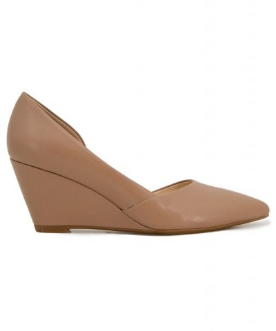 Women's Eltinn D'Orsay Wedge Pumps Brown $36.49 Shoes