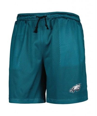 Men's Midnight Green Philadelphia Eagles Colorblock Mesh V-Neck Top and Shorts Set $46.74 Pajama