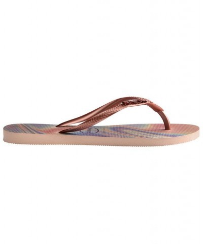 Women's Slim Iridescent Sandals Pink $17.10 Shoes